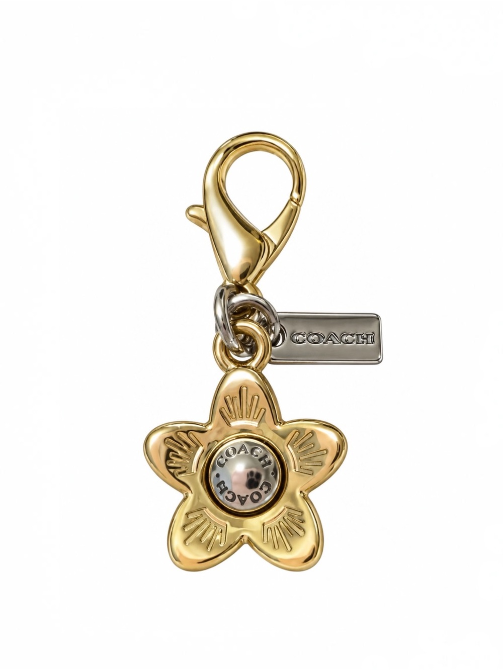 Coach Tea Rose Charm/Zipper Pull